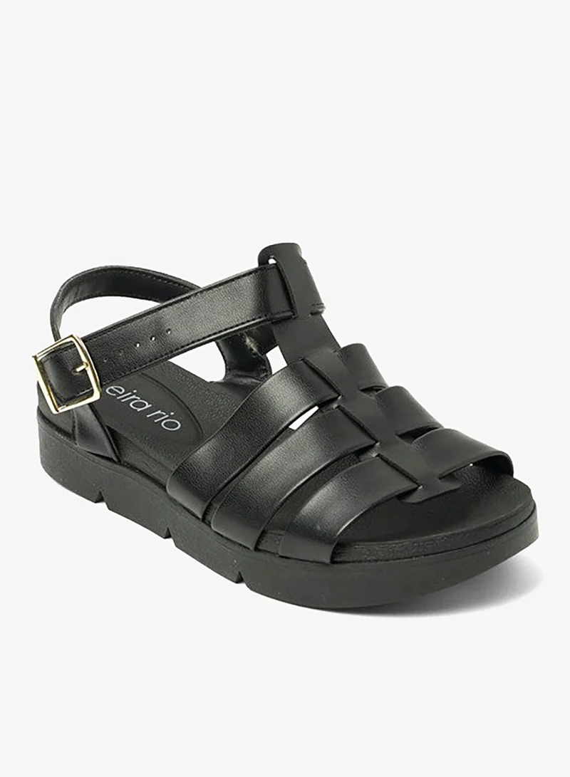 Beira Rio Black Flat Sandals for Women – Stylish Ladies Flat Sandals & Comfortable Flat Slippers for Women | Best Price UAE