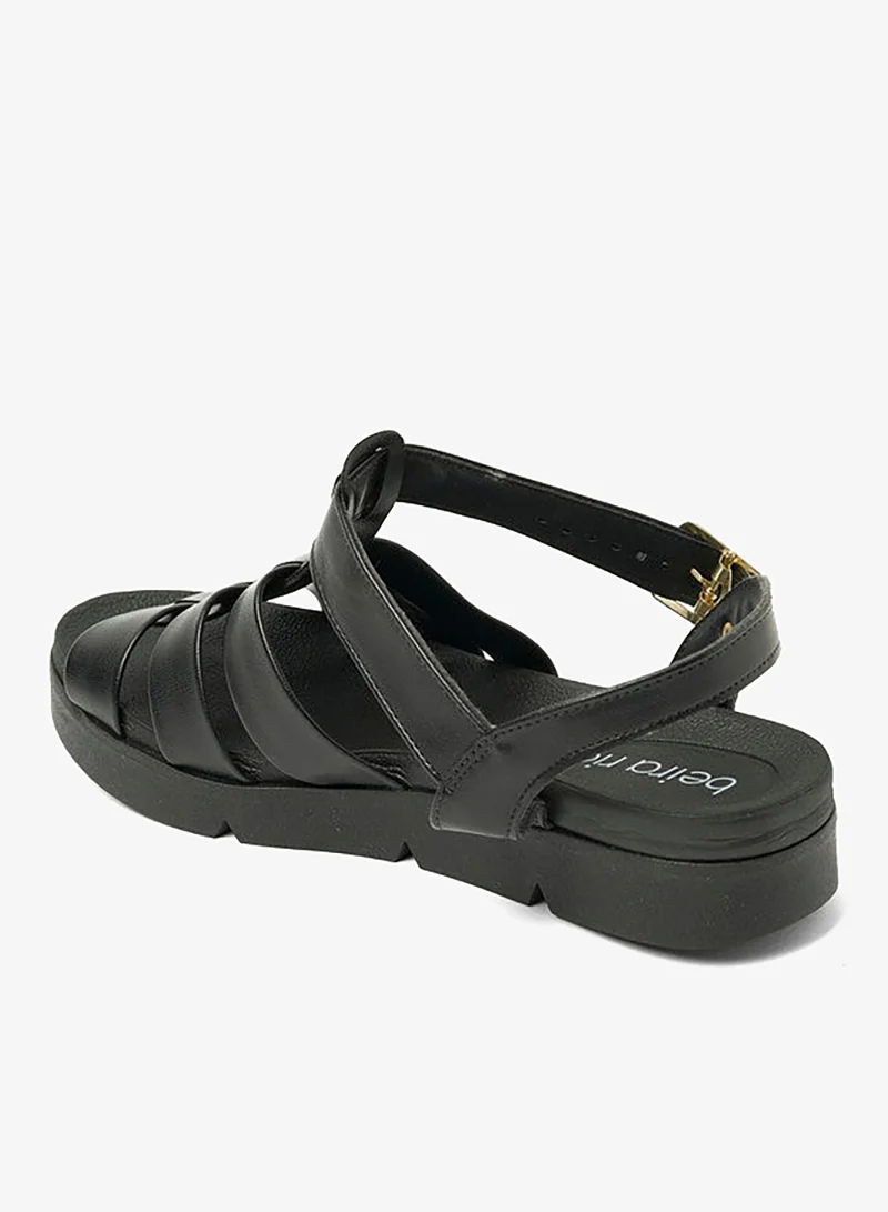 Beira Rio Black Flat Sandals for Women – Stylish Ladies Flat Sandals & Comfortable Flat Slippers for Women | Best Price UAE