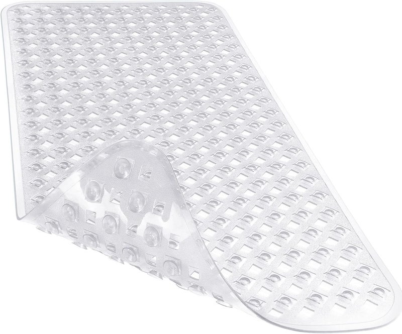 Yimobra Original Bathtub Mat Non Slip, Bath Mats for Tub, Shower Mat with Drain Holes Suction Cups, Machine Washable, BPA, Latex, Phthalate Free, 34.5 x 15.5 Inches, Clear - Image 1