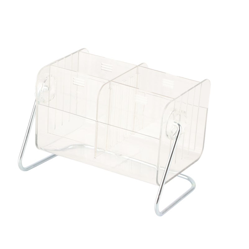 Clear Plastic Remote Control Holder Adjustable Height Metal Bracket Transparent Storage Box - Anti-Scratch Rubber Pads Desk Organizer for Home Office School Desktop Organization - Image 4