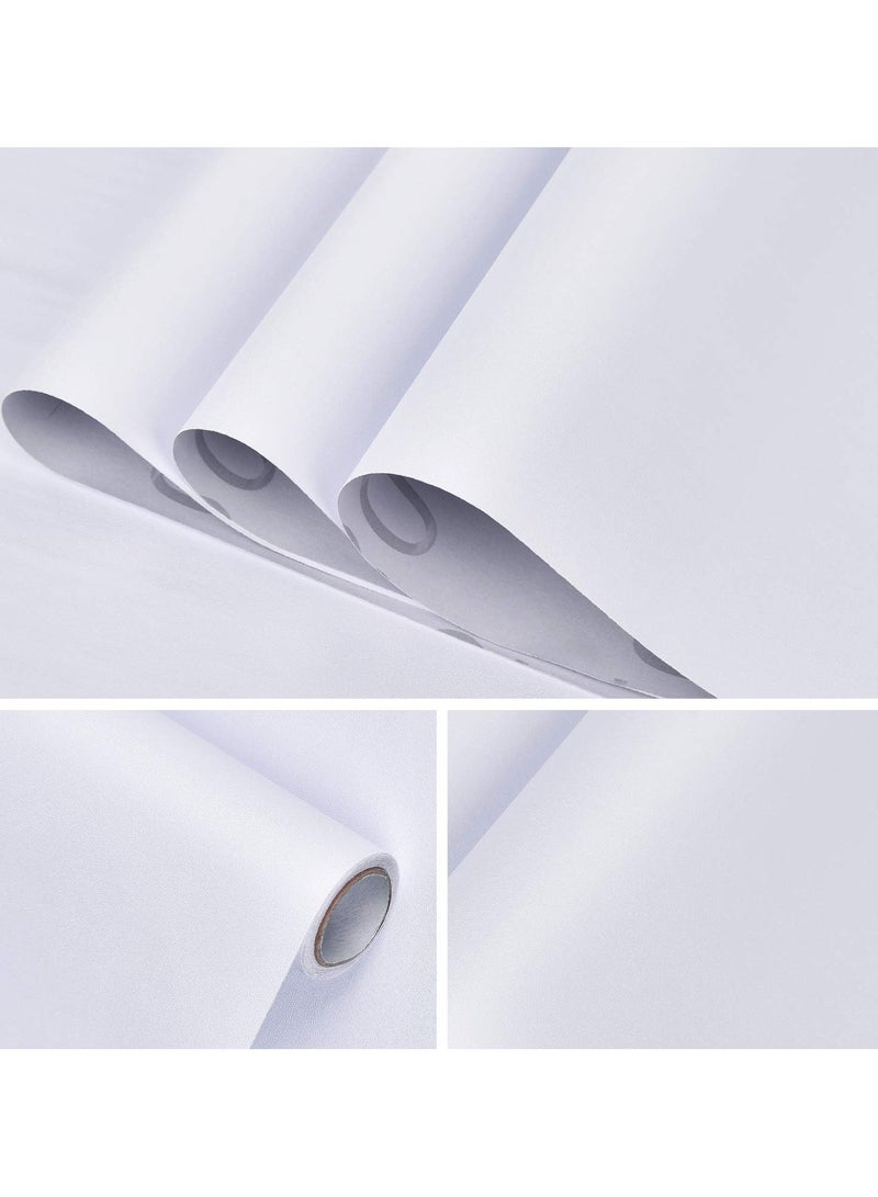 Anna 40CM x 10M Self-Adhesive Waterproof and Moisture-Proof Solid Color Simple Decorative Wallpaper - Image 3