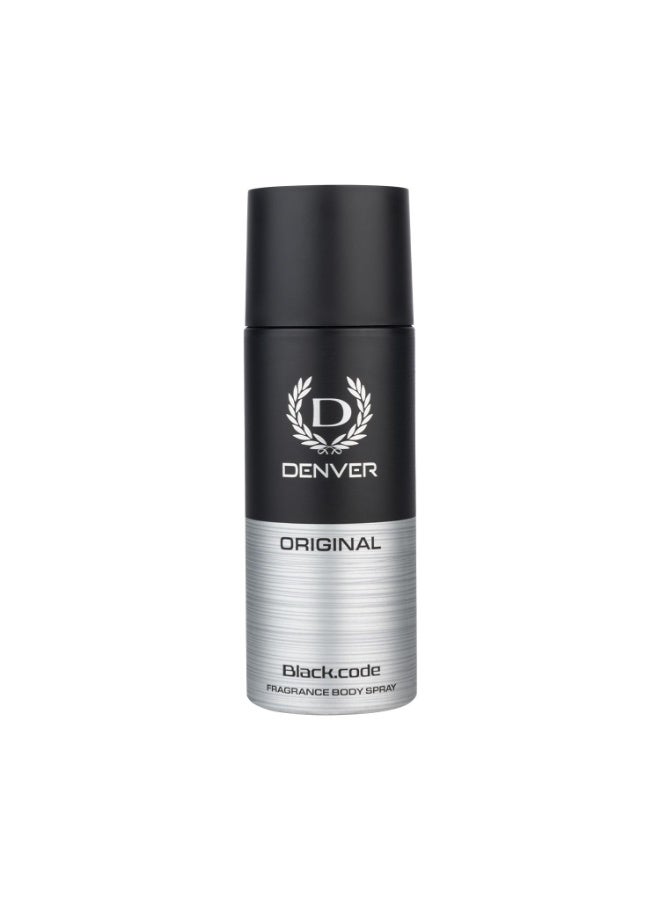 DENVER Black Code Deo - 150ML | Long Lasting Deodorant Body Spray for Men - Image 1