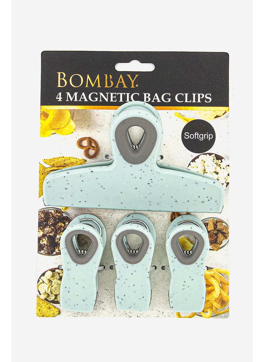 Bombay - 4 Magnetic Bag Clips, Blue - Image 1
