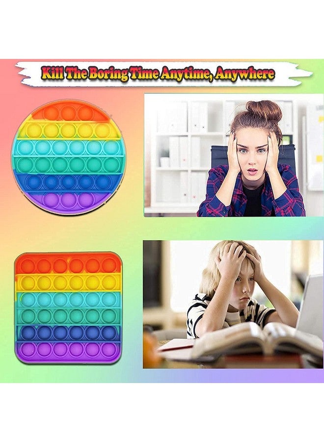Sshakuntlay Push Pop Bubble Sensory Fidget Toy Set,Pop It Push Pop Silicone -Relief Items Popper Fidget Educational Toys (Pack of 4) - Image 3