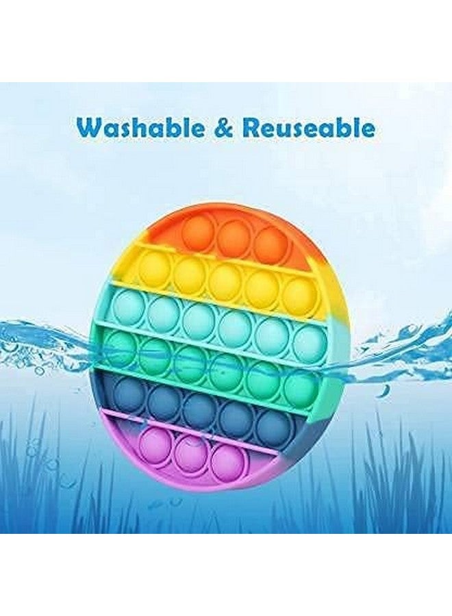 Sshakuntlay Push Pop Bubble Sensory Fidget Toy Set,Pop It Push Pop Silicone -Relief Items Popper Fidget Educational Toys (Pack of 4) - Image 4