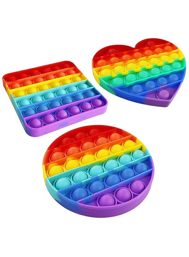 Sshakuntlay Push Pop Bubble Sensory Fidget Toy Set,Pop It Push Pop Silicone -Relief Items Popper Fidget Educational Toys (Pack of 4) - Image 1