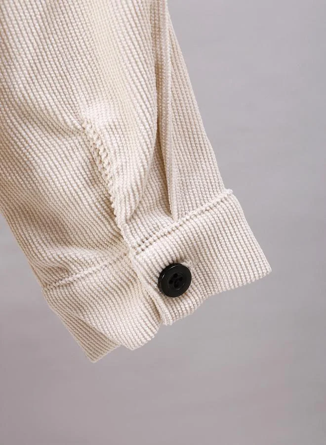 تايك تو قميص بأزرار سادة للأولاد بتفاصيل جيب