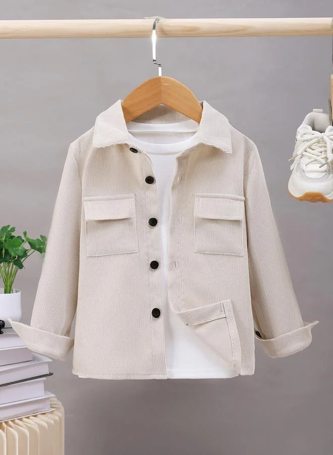 Take Two Take Two Boy's Solid Pocket Detail Button Up Shirt