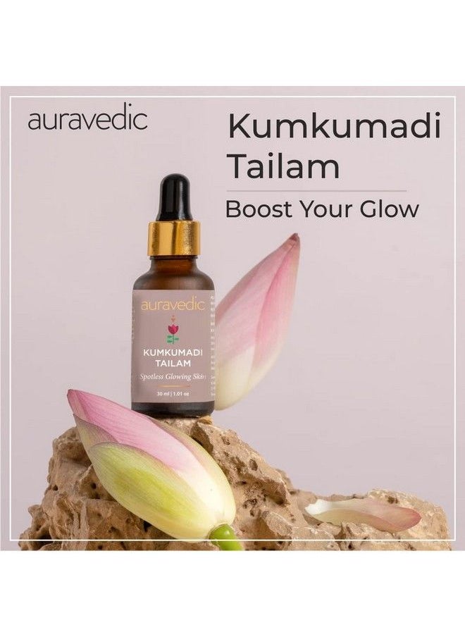 Auravedic Kumkumadi Tailam Oil For Face 30Ml Kumkumadi Face Oil For Glowing Skin Kumkumadi Oil For Face Oil For Women Men Pure Luxuriously Smooth Kumkumadi From Kerala For All Skin Type  - Image 3