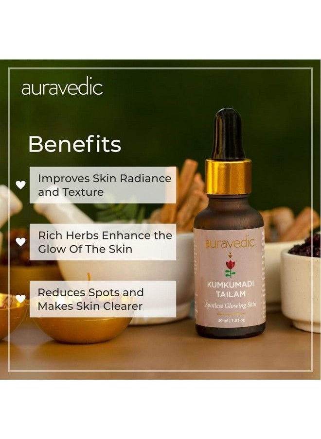 Auravedic Kumkumadi Tailam Oil For Face 30Ml Kumkumadi Face Oil For Glowing Skin Kumkumadi Oil For Face Oil For Women Men Pure Luxuriously Smooth Kumkumadi From Kerala For All Skin Type  - Image 5