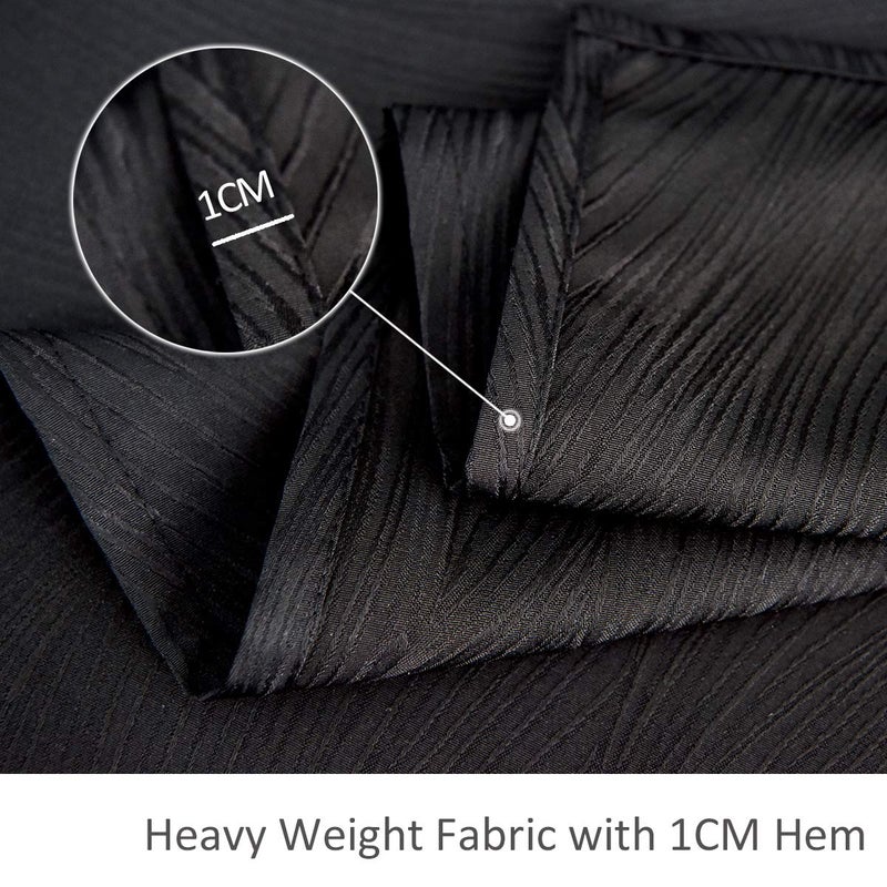 maxmill Square Tablecloth Swirl Design Spillproof Wrinkle Free Heavy Weight Soft Table Cloth Decorative Fabric Table Cover for Outdoor and Indoor Use Square 70 x 70 Inch Black - Image 5