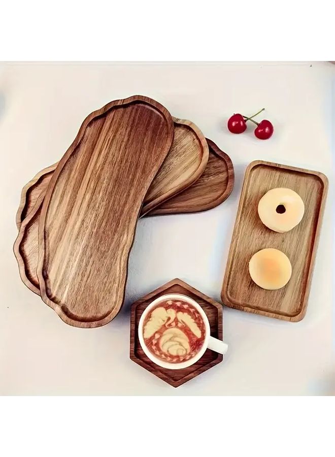 Cloud Shaped Wooden Serving Tray 11.42x4.17 Inch Big Cloud Natural Wood Food Grade Decorative Plate For Desserts Cheese Fruits Vegetables Jewelry And Vanity Storage Rustic Home Decor For Coffee Tables Dining Tables Dressing Tables Smooth Surface - Image 5