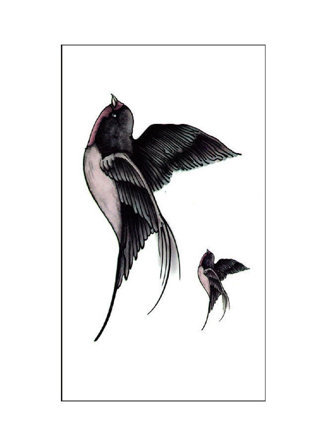 NIBEMINENT Waterproof Fashionable Temporary Tattoo Sticker Black/Grey - Image 1