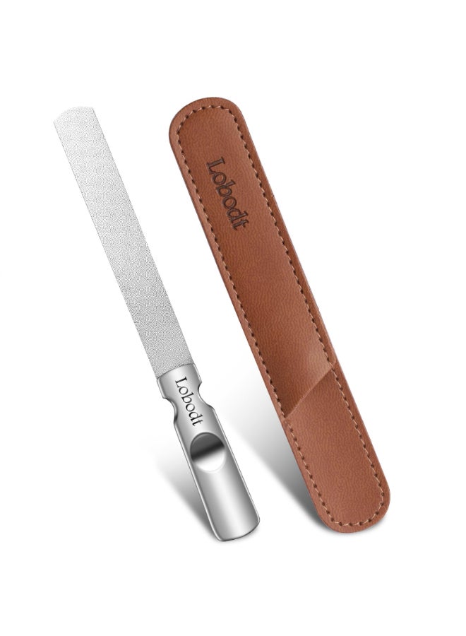 Lobodt Stainless Steel DoubleSided Nail Art File Mini Travel Nail File Suitable for Both Men and Women - Image 2