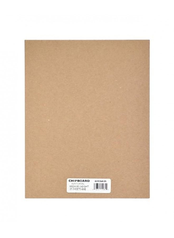 Grafix Grafix Medium Weight 4 x 6, Natural Pack of 25 Acid-Free 0.055 Chipboard Sheets, Create Three-Dimensional Embellishments for Cards, Papercrafts, Mixed Media, Home Décor, 25 Count 
