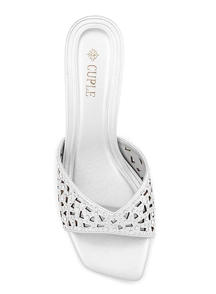 كابلي Cuple Embellished Multi Strap Flat Slides