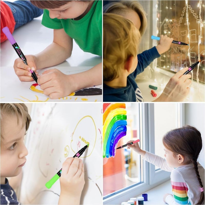 NALACAL Dry Erase Markers, 8 Pack, Fine Tip, Erasable Whiteboard Pens for Kids, Liquid Chalk Markers, Easy Wipe, Compact & Non-Toxic, Ideal for Home, School & Office - Image 3