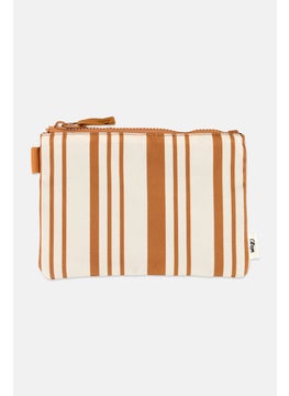 Citron Stripe Cosmetic Pouch, Multicolor  - Image 1