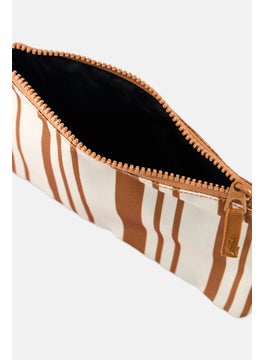 Citron Stripe Cosmetic Pouch, Multicolor  - Image 3