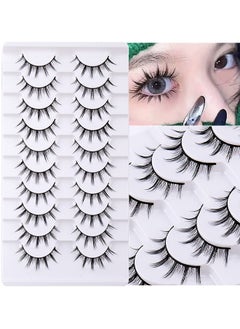 10 Pairs Manga Lashes, Big Eye Lashes, Natural Look Anime False, BigEyelashes, Eyelashes Individual Wispy Korean Makeup Eye Lashes, Clusters Asian Fake Eyelashes Pack, Cruelty Free - pzsku/Z2E38C3667A1E82A88C23Z/45/_/1729934570/c34903ab-7c1c-4839-a535-0ef028fec8ac