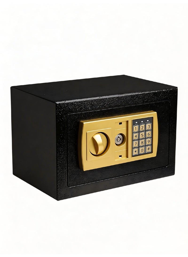 AiheArron New 10.8L Safe for Home Use, Digital Cash Box with Password and Key, Suitable for Storing Cash, Documents, Jewelry, and Passports at Home, Business, Office, and Hotel (Black-10.8L) - Image 1