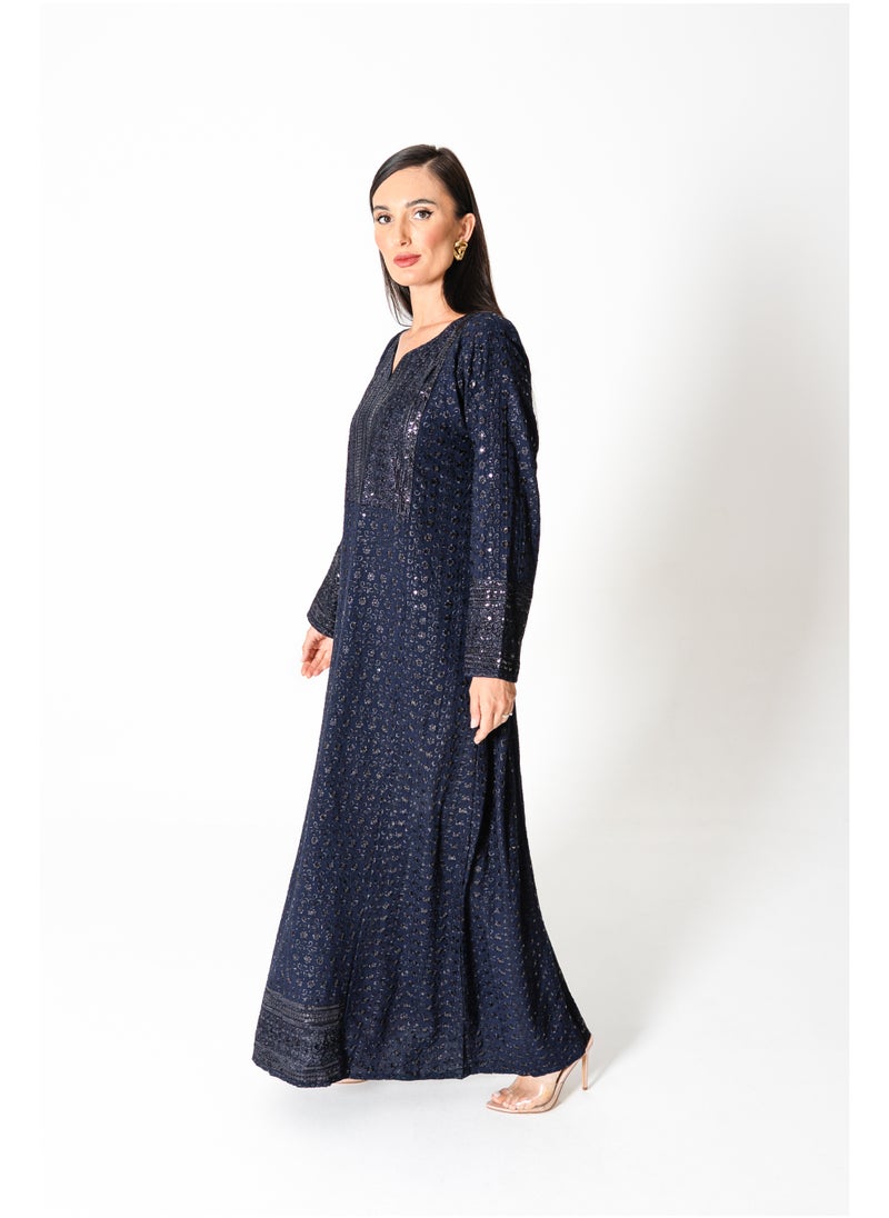 اكسا جلابية مطرزة لامعة  - Image 5