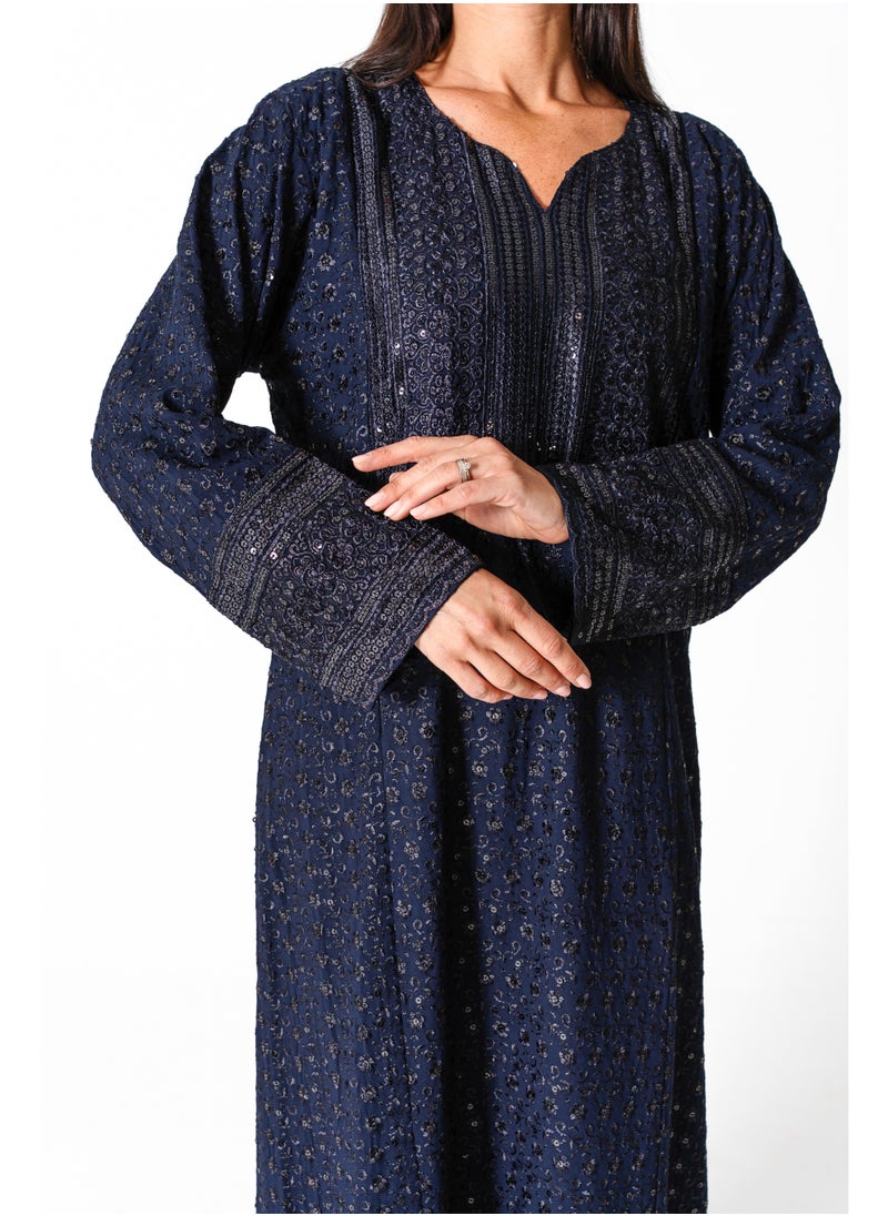 اكسا جلابية مطرزة لامعة  - Image 3
