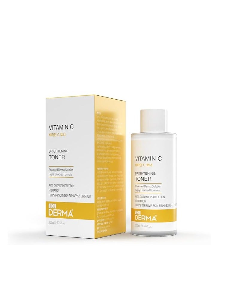 Derma Vitamin C Brightening Toner – Antioxidant-Rich Hydrating Toner, Enhances Skin Firmness & Glow, 200ml