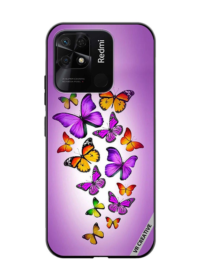 VR CREATIVE Protective Case Cover For Xiaomi Redmi 10C Mix Butterflies Design Multicolour - Image 1