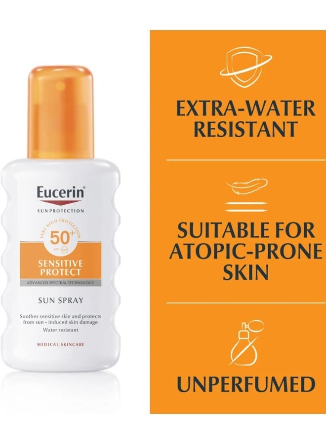 Eucerin Sun Sensitive Protect Sun Spray Sunscreen SPF50+ 200ml - Image 2