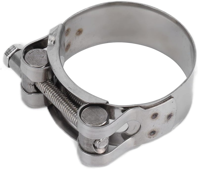 10Pcs Stainless Steel Hose Clamp Assortment Kit, 201 Stainless Steel Reinforced Full Core Galvanized Pipe Clamps for Automotive Industrial Fuel Line and Cable Fixing (40-43mm) - Image 2
