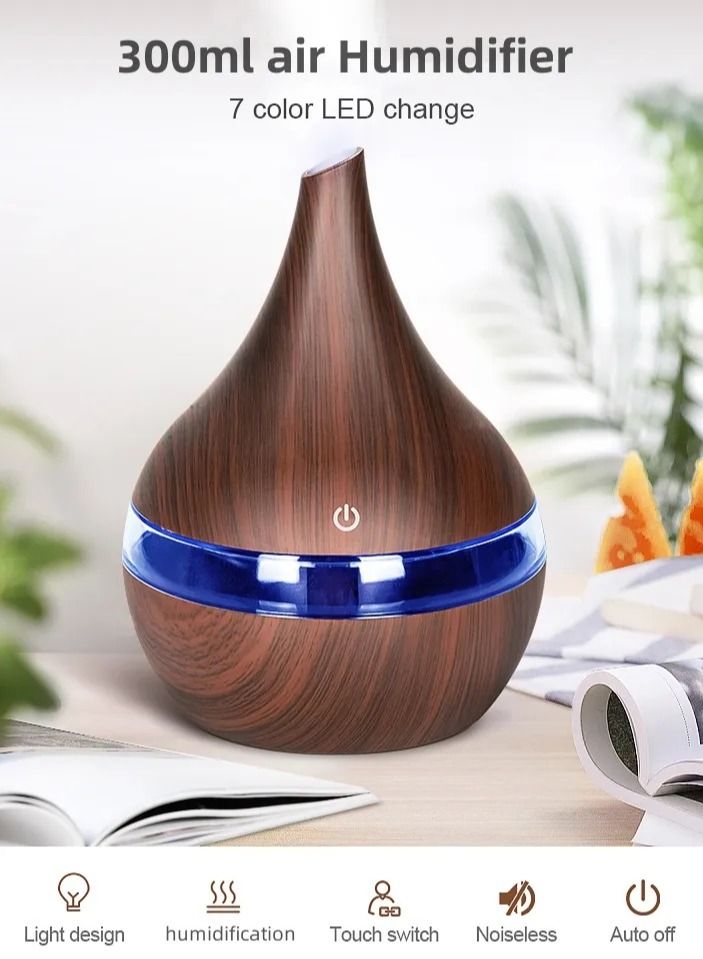USB Aroma Diffuser with 7 Color Changing LED Touch Sensitive for Home Office Fragrance  - Image 2