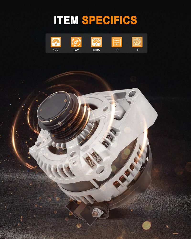 ASAPE 14007 High Output Alternator Replacement Alternator Fits for 2014-2019 for Chevrolet Silverado 1500 2018-2019 for GMC Savana 2500 3500 2014-2019 for GMC Sierra 1500 2015-2019 for GMC Yukon - Image 2