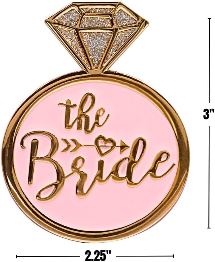 أمسكان دبوس معدني مطلي بالمينا من amscan Bachelorette - Image 2