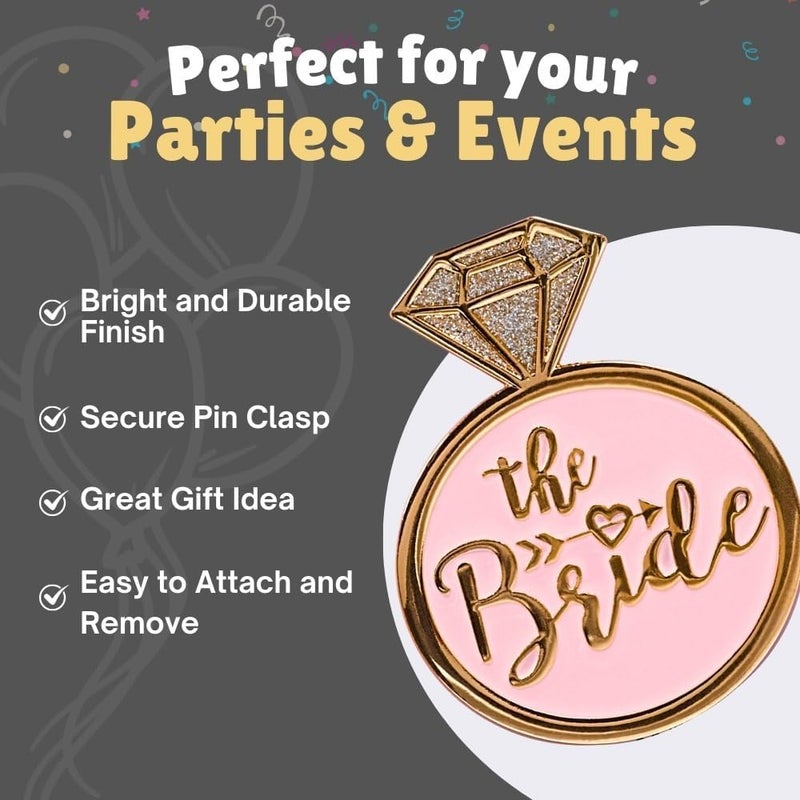 أمسكان دبوس معدني مطلي بالمينا من amscan Bachelorette - Image 5