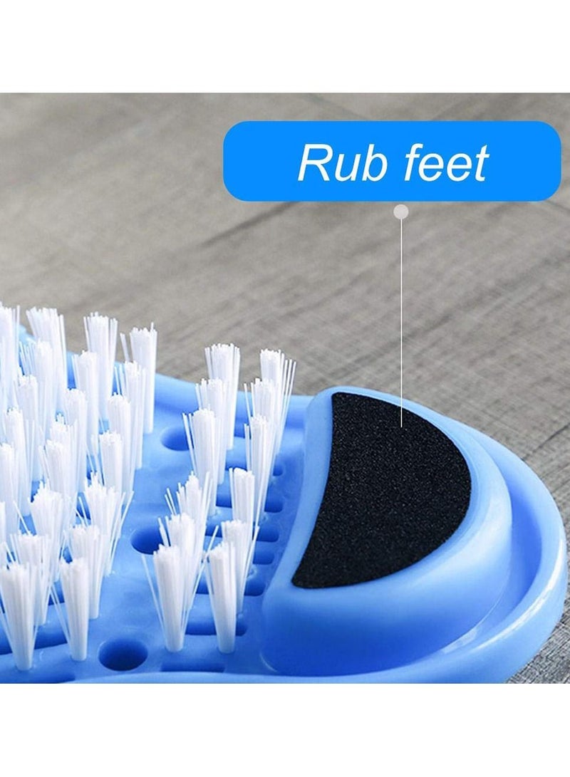 Easy Feet فرشاة تدليك القدم البلاستيكية لإزالة الجلد الميت حذاء حمام مع فرشاة أداة تنظيف القدم المنزلية باللون الأزرق - Image 4