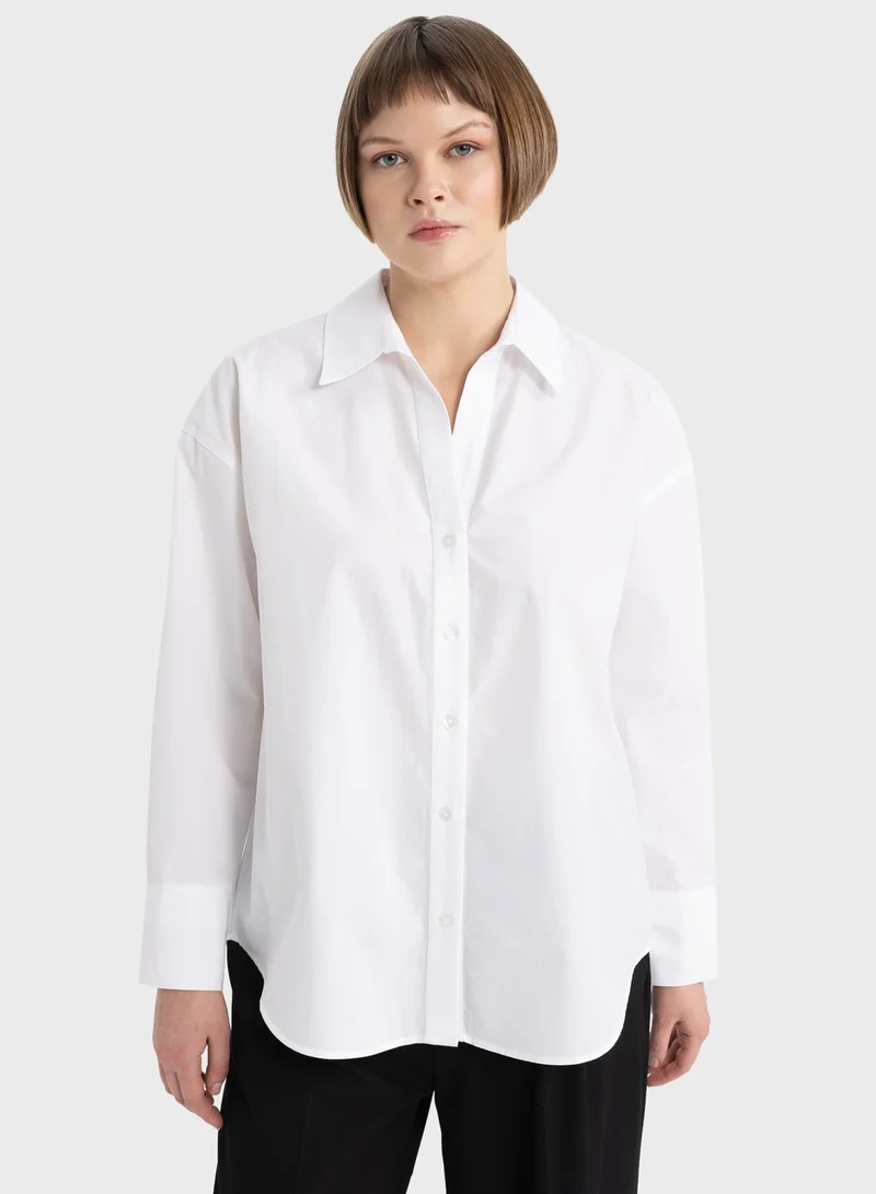 DeFacto Woman Oversize Fit Long Sleeve Shirt