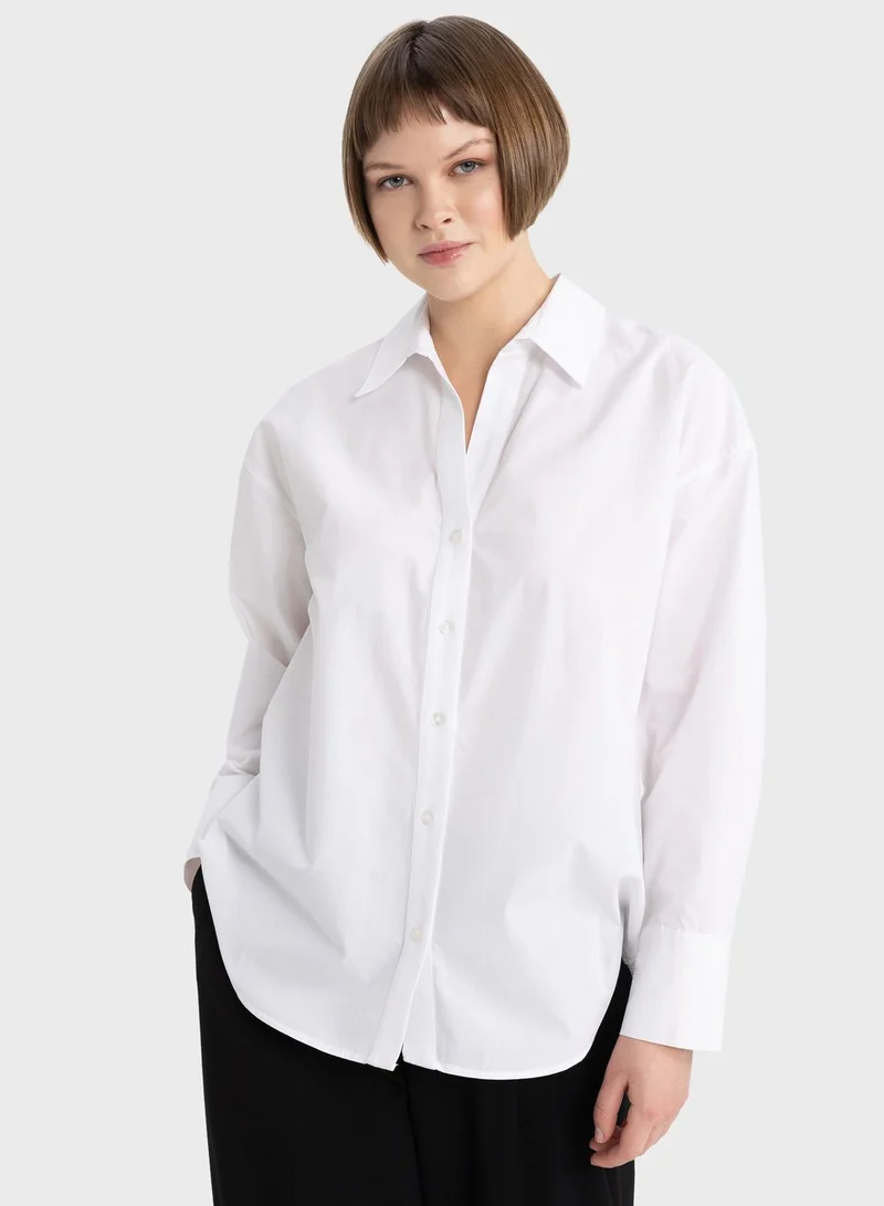 DeFacto Woman Oversize Fit Long Sleeve Shirt