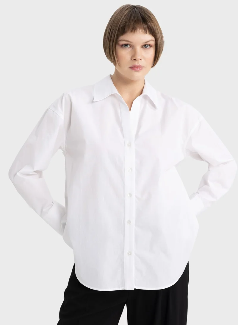 DeFacto Woman Oversize Fit Long Sleeve Shirt