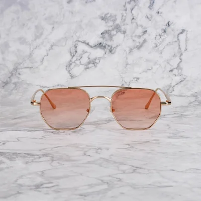 Explicit Poets Explicit Poets Unisex Rick Gold-Gradient Gold Stylish Sunglasses, 20EP6