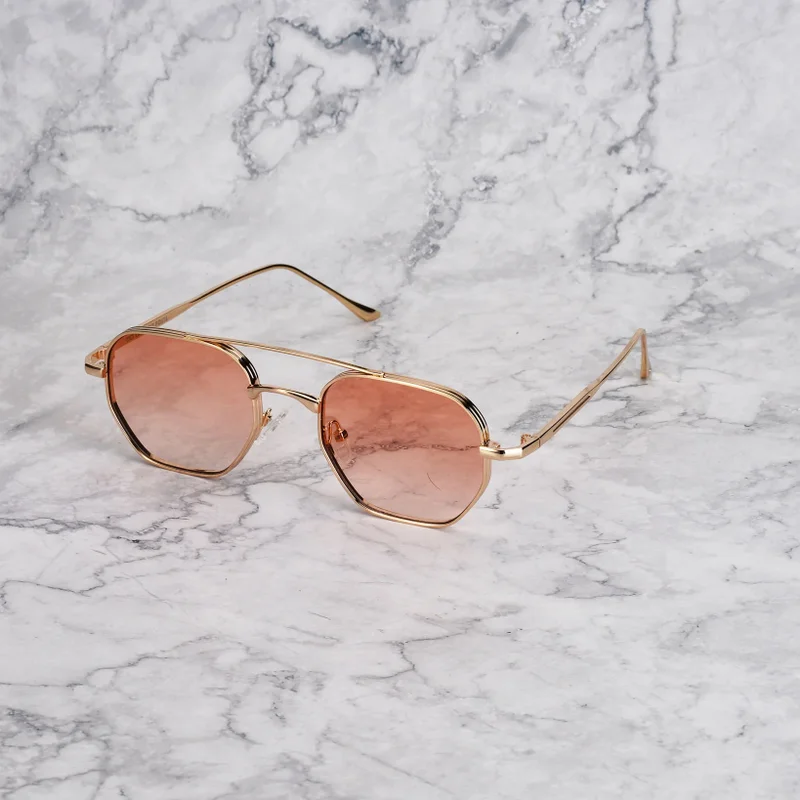 Explicit Poets Explicit Poets Unisex Rick Gold-Gradient Gold Stylish Sunglasses, 20EP6