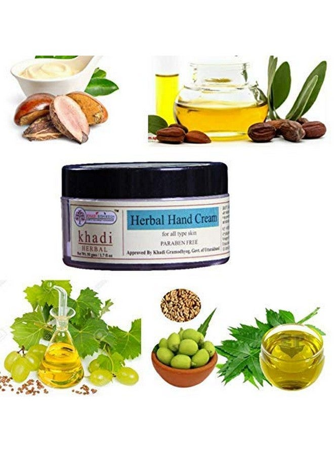 KHADI RISHIKESH Herbal Natual Hand Cream for dry and cracked hand and nails-Combo Set Pack Of - 50Gm x 2 (100Gm) - Image 1