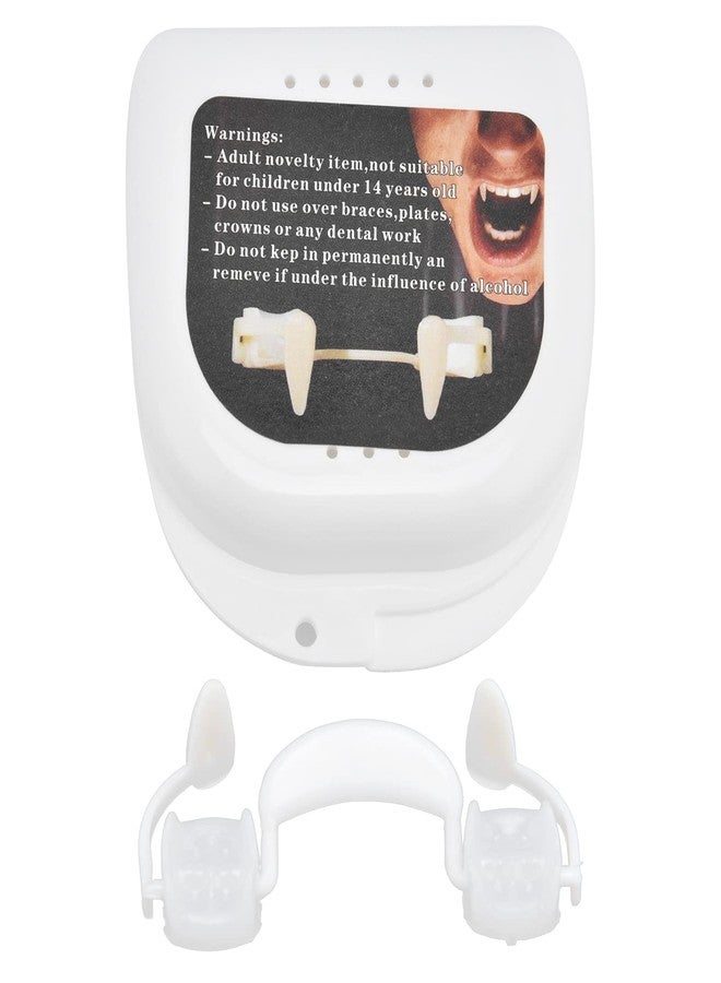 KACHEEG® Vampire Teeth Fangs for Halloween | Retractable Soft Silicone Werewolf Fake Teeth with Storage Box | Easy-to-Wear Zombie Cosplay Props - Image 2