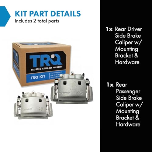 TRQ Rear Brake Caliper Set Compatible with 2006-2008 Dodge Ram 1500 2003-2008 Ram 2500 Ram 3500 2003 Ram 3500 Van - Image 2
