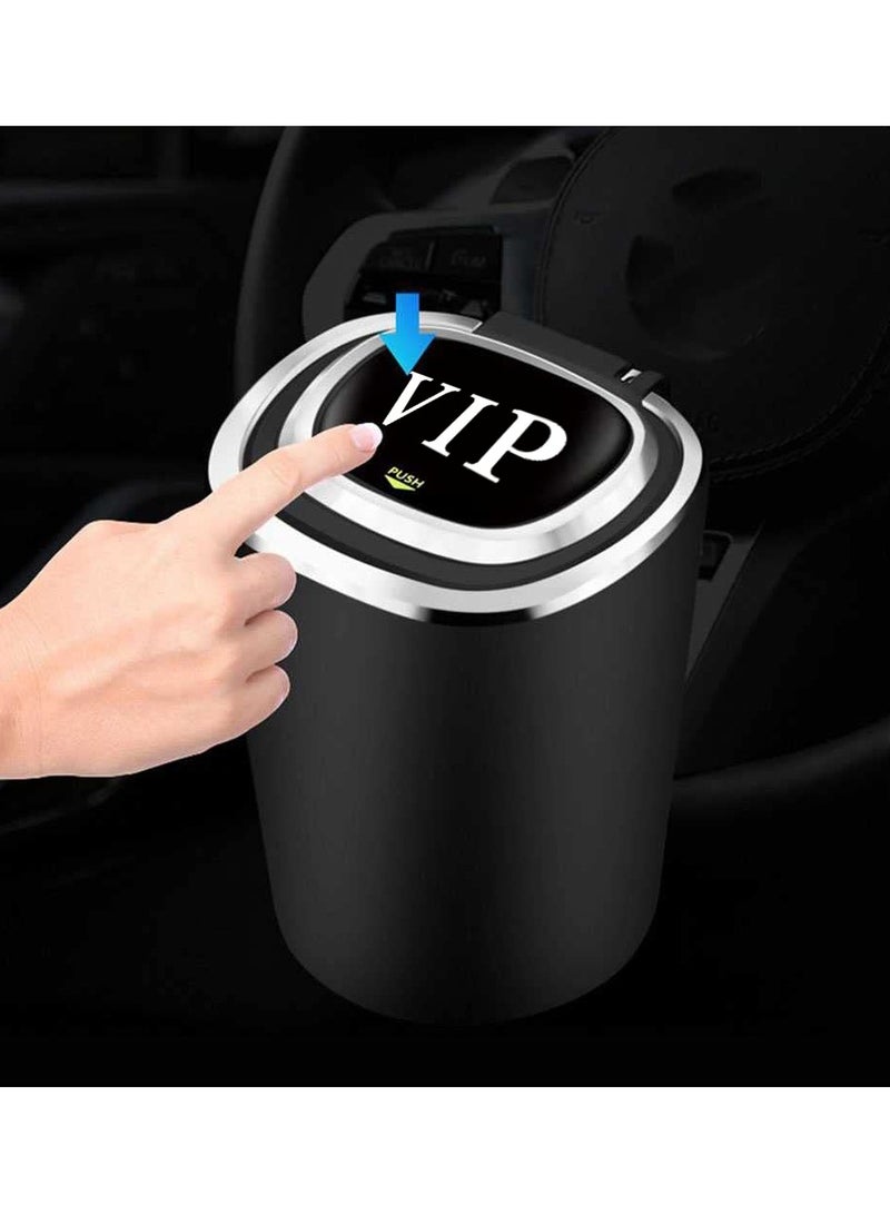 Universal Car Ashtray with LED Light Portable Smokeless Auto Cigarette Ash Holder Flip Lid Leakproof Removable Liner Fire Resistant Cup Holder Trash Bin for Car SUV Truck Van Office Home Black Easy Clean Compact Design. - Image 5