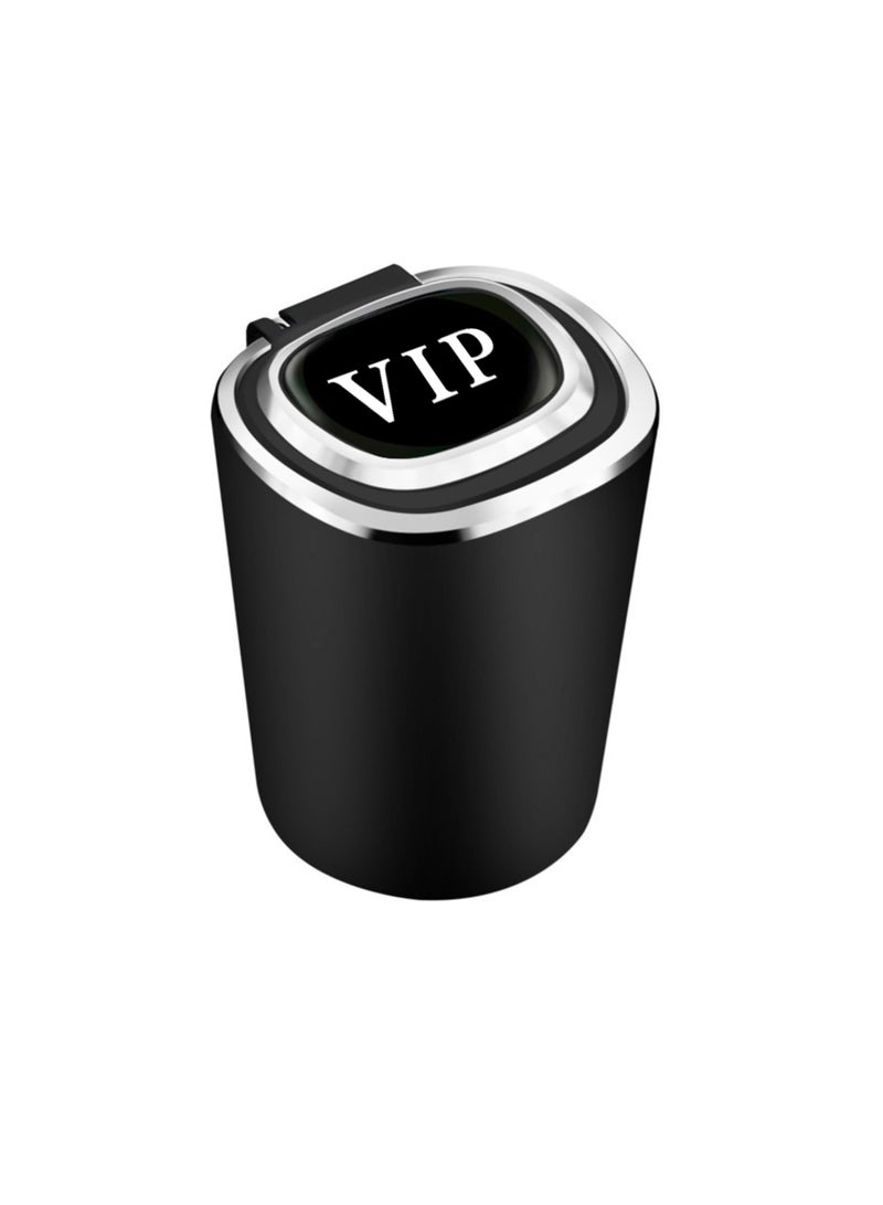 Universal Car Ashtray with LED Light Portable Smokeless Auto Cigarette Ash Holder Flip Lid Leakproof Removable Liner Fire Resistant Cup Holder Trash Bin for Car SUV Truck Van Office Home Black Easy Clean Compact Design. - Image 2