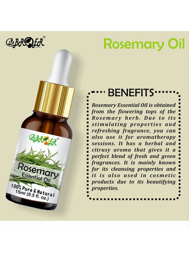 BROER Rosemary Essential Oil and Lemon Essential Oil Combo Pack for Hair Growth, Moisturizing Skin, Hair Nourishment - 100% Pure, Natural & Undiluted Refreshing Essential Oils (pack of 2) 30ml - Image 2