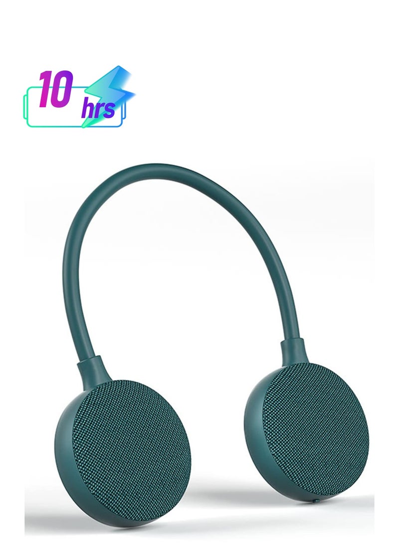 SOLARAE Neckband Bluetooth Speaker, Portable Wireless Wearable Speaker, EBS-906, Bluetooth 5.0, Built-in mic, 10H Playtime, for Home and Outdoor(Green) - Image 1