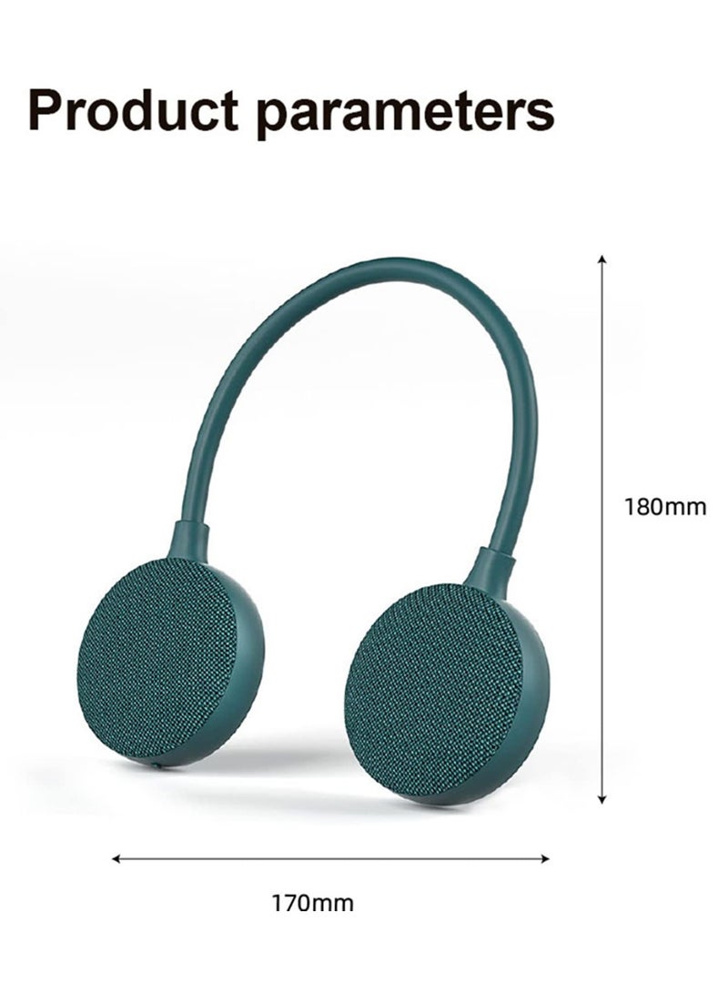 SOLARAE Neckband Bluetooth Speaker, Portable Wireless Wearable Speaker, EBS-906, Bluetooth 5.0, Built-in mic, 10H Playtime, for Home and Outdoor(Green) - Image 2