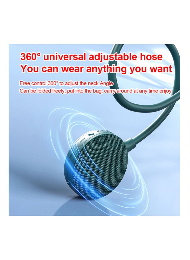 SOLARAE Neckband Bluetooth Speaker, Portable Wireless Wearable Speaker, EBS-906, Bluetooth 5.0, Built-in mic, 10H Playtime, for Home and Outdoor(Green) - Image 4